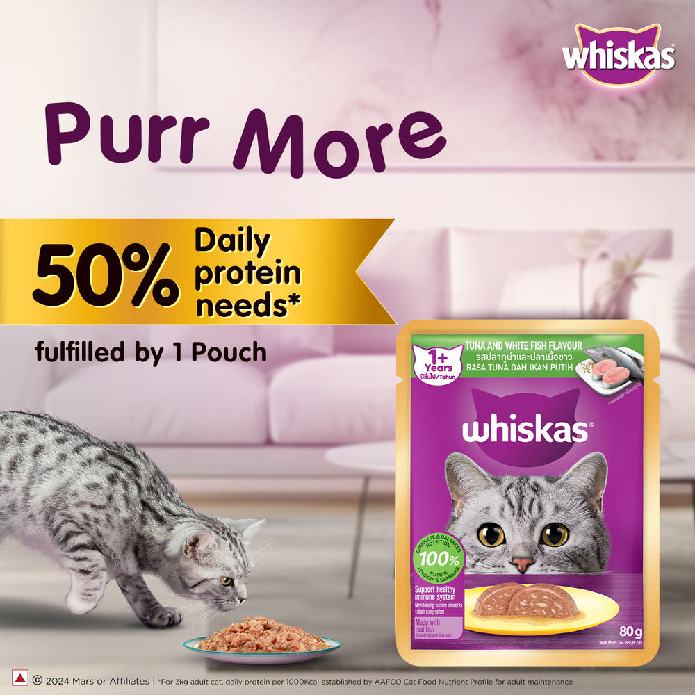 Whiskas Tuna & White Fish Adult (1+ Years) Cat Wet Food