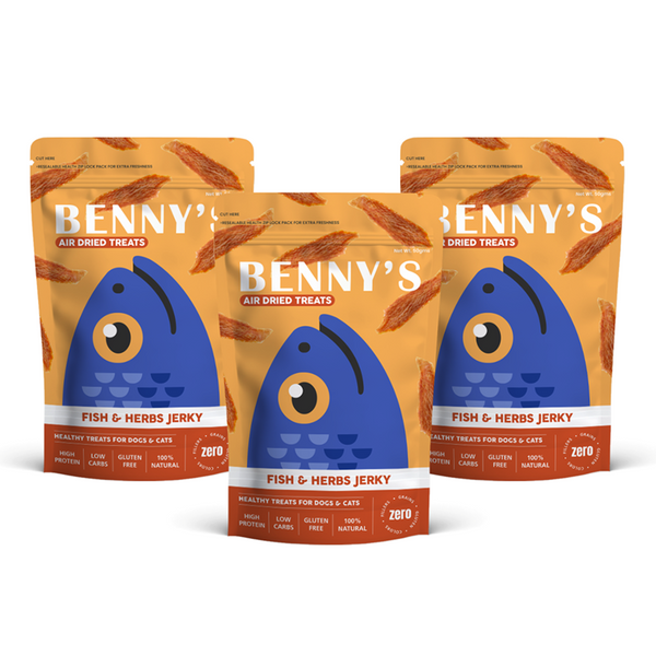 Bennys Bowl Fish and Herbs Jerky Dog Treats