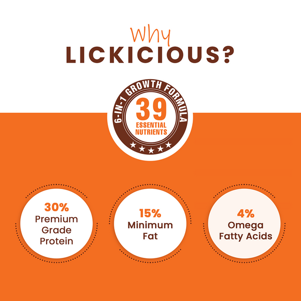 Lickicious Chicken, Egg and Milk Flavoured Puppy Dog Dry Food