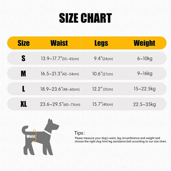 KUTKUT Rehabilitation Sling Hind Limb Support Lift Harness for Dogs (Grey)