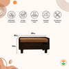 FurryLiving Hibachi Bed with Storage for Dogs (Dark Brown/Brown Cushion) Both-Furniture FurryLiving Dropship