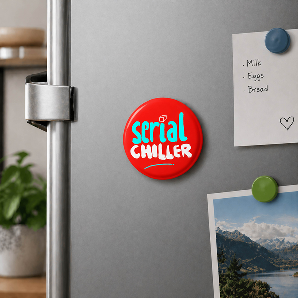 Doodlebawa 2 in 1 Serial Chiller Pin Badge and Fridge Magnet