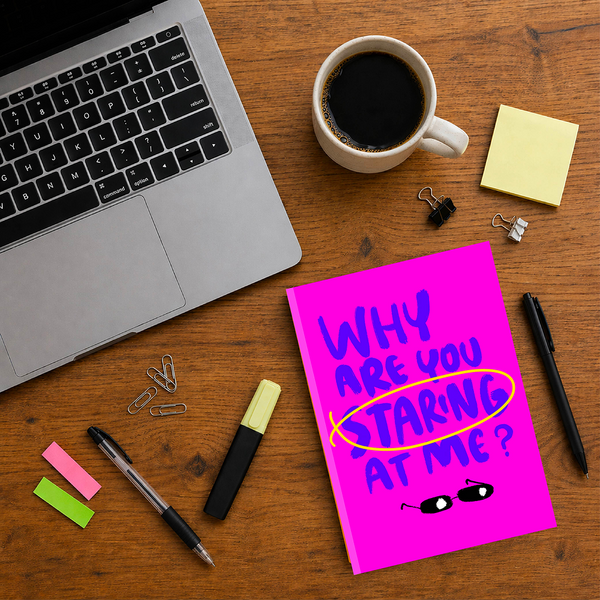 Doodlebawa Why are you staring at me? A5 Notebook