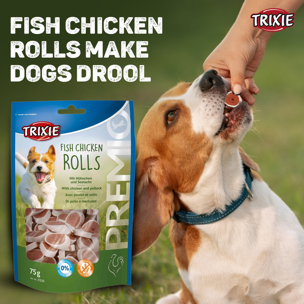 Trixie Premio Chicken Pasta and Fish and Chicken Rolls Dog Treats Combo Dog Treats + Others Trixie