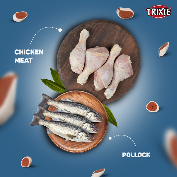 Trixie Premio Chicken Pasta and Fish and Chicken Rolls Dog Treats Combo