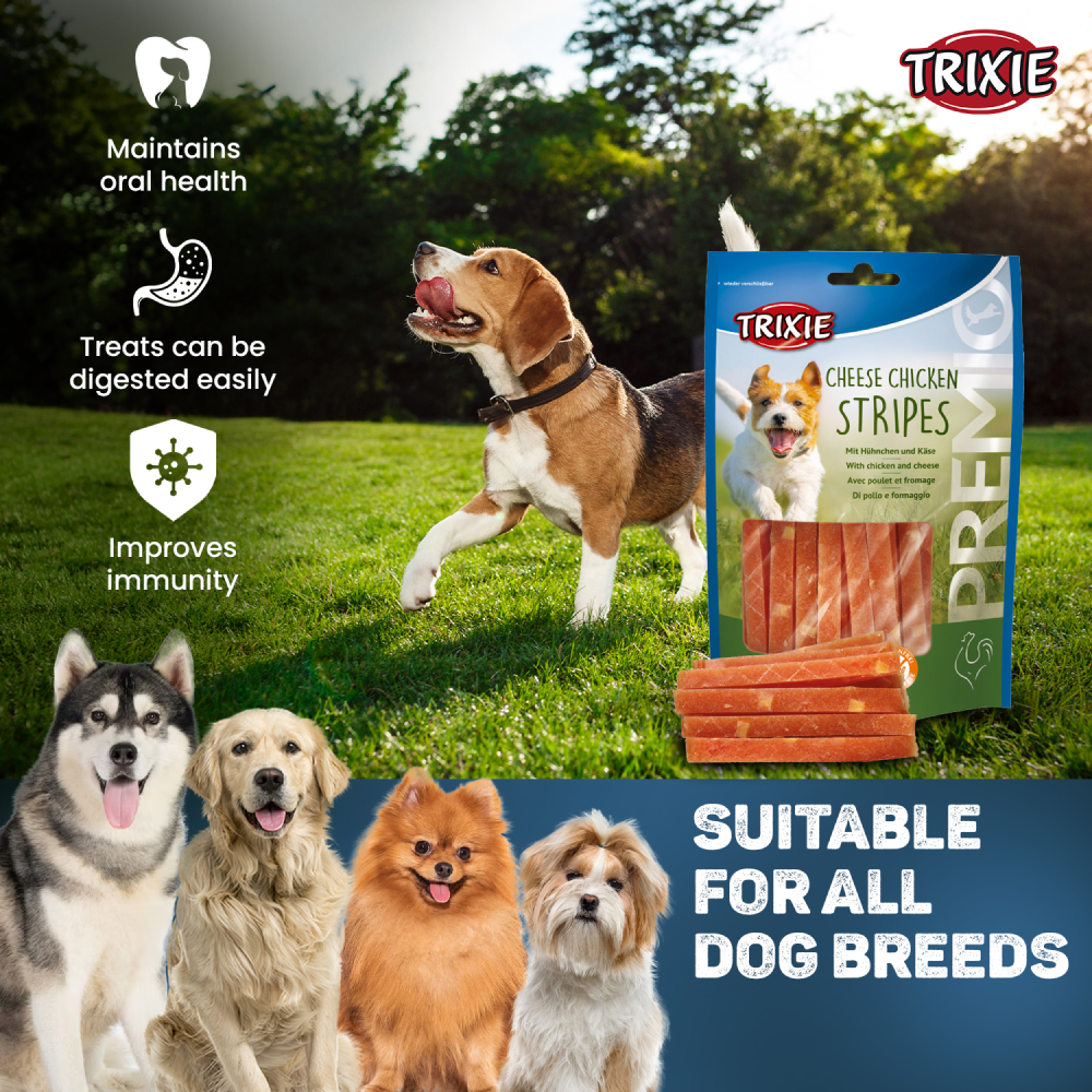 Trixie Premio Cheese Chicken Strip Dog Treats Dog Treats + Others Trixie