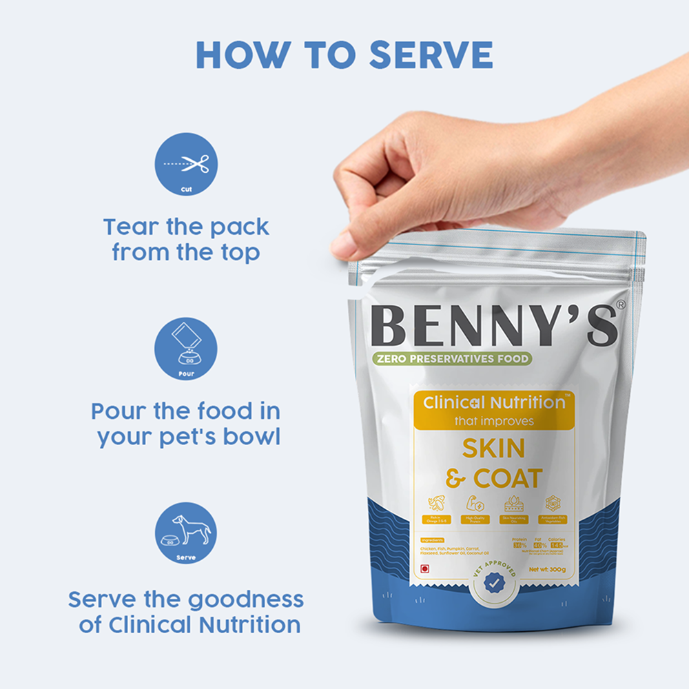 Benny's Bowl Clinical Nutrition for Healthy Skin and Coat Dog Wet Food Dogs-Fresh Food Bennys Bowl
