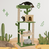 Furrlovers Cactus Multi Level Cat Tree with Condo Hammock Perch & Scratching Posts (Green) Cats-Toys Furrlovers Dropship
