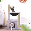 Furrlovers Plush Activity Cat Tree with Condo, Hammock & Jute Rope Scratching Posts for Kittens (Grey) Cats-Toys Furrlovers Dropship