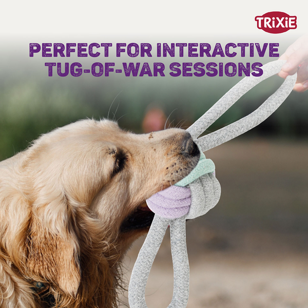 Trixie Junior Knotted Ball Rope Toy with Loops for Dogs