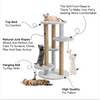 Furrlovers Multi Level Cat Tree with Scratching Posts & Platforms (Grey) Cats-Toys Furrlovers Dropship