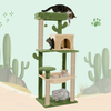Furrlovers Cactus Multi Level Cat Tree with Condo Hammock Perch & Scratching Posts (Green) Cats-Toys Furrlovers Dropship