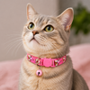 Talking Dog Club Everyday Collar with Fox Bell for Cats (Pink) Cats-Collar, Leashes, harnesses Talking Dog Club Dropship