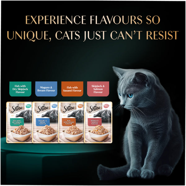 Sheba Skipjack & Salmon Fish Mix Cat Wet Food
