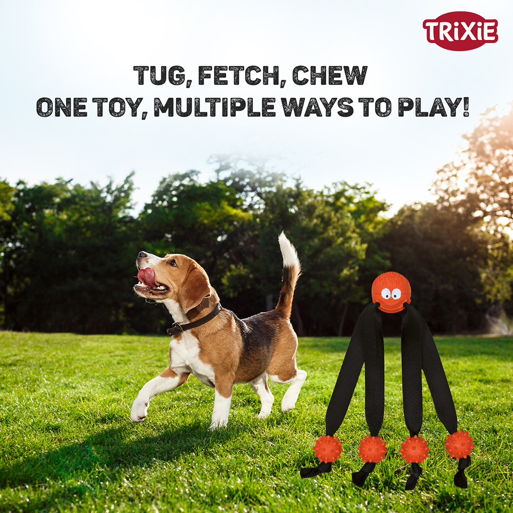 Trixie Ball with Strap Legs for Dogs (Orange)