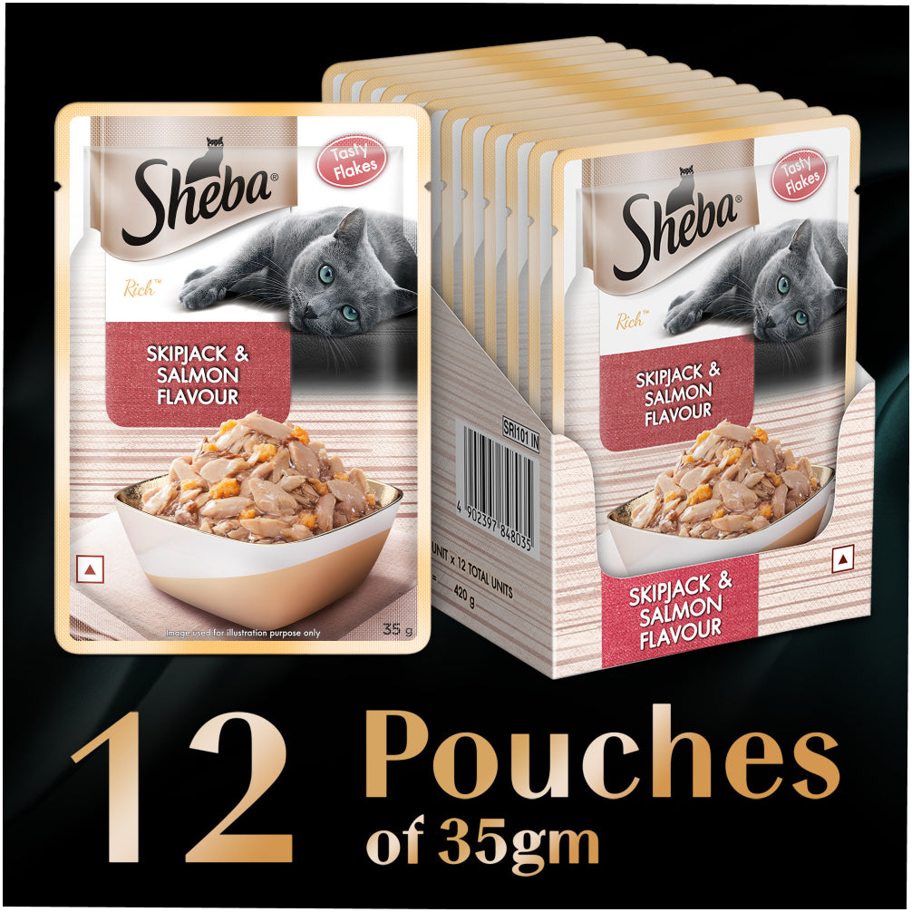 Sheba Skipjack & Salmon Fish Mix Cat Wet Food