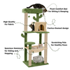 Furrlovers Cactus Multi Level Cat Tree with Condo Hammock Perch & Scratching Posts (Green) Cats-Toys Furrlovers Dropship