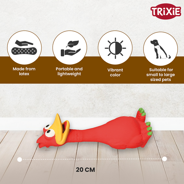 Trixie Bird Latex Toy for Dogs (Yellow)
