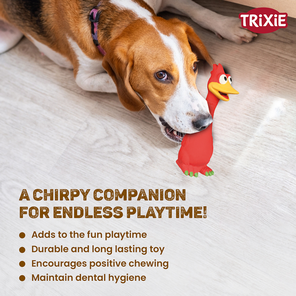 Trixie Bird Latex Toy for Dogs (Yellow)