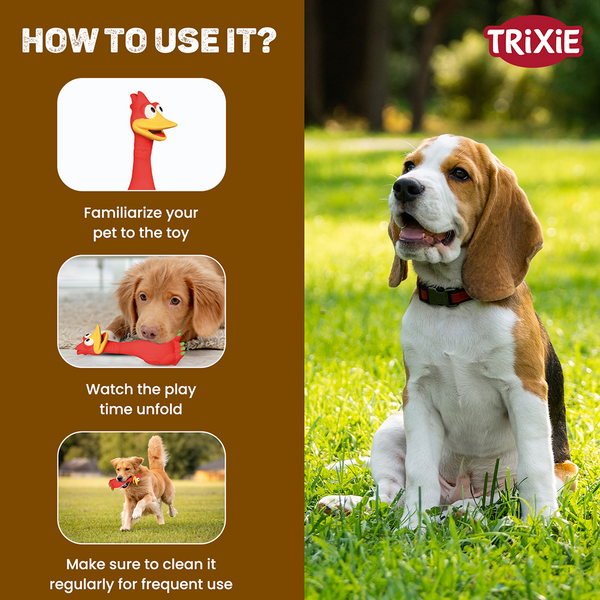 Trixie Bird Latex Toy for Dogs (Yellow)