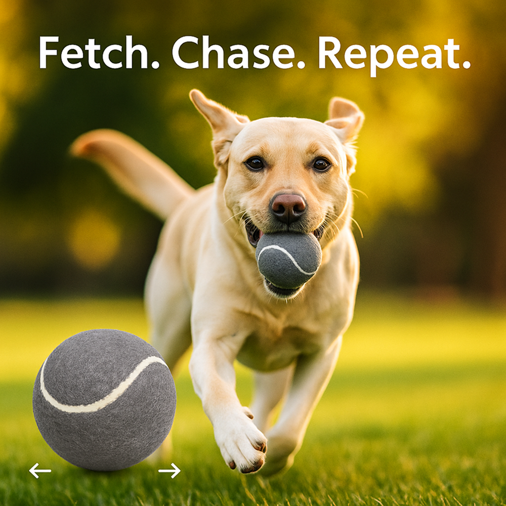 Talking Dog Club Tennis Ball Toy for Dogs (Grey) Dogs-Toys Talking Dog Club Dropship