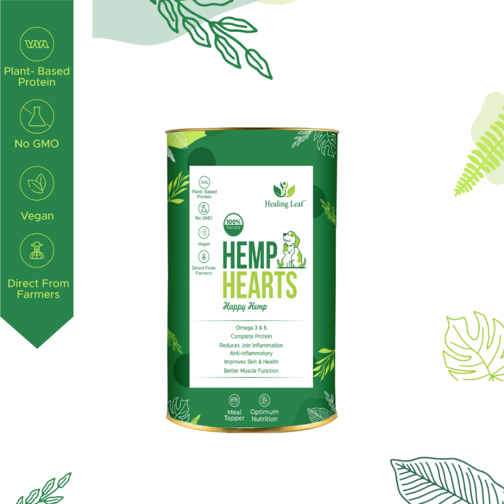 Healing Leaf Hemp Hearts for Dogs and Cats