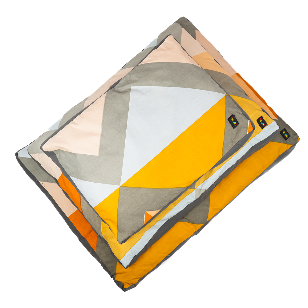 Skatrs Sunshine Snuggle Flat Bed for Dogs & Cats (Yellow) Both-Bedding, Mats & Travel Supplies Skatrs