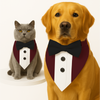 PawsIndia Maroon Tuxedo Bandana with Black Bow for Dogs and Cats Both-Clothing & Accessories Pawsindia Dropship