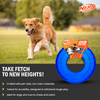 Nerf Dog Translucent Tire Flyer TPR Toy for Dogs (Blue)