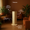 FurryLiving Cat Wall Scratcher Lite Space Saving Design for Wall Corners (Oak) Cats-Toys FurryLiving Dropship
