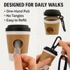 Talking Dog Club Coffee Cup Poop Bag Holder for Dogs and Cats (Brown/White) Dogs-Health & Wellness Talking Dog Club Dropship