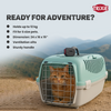 Trixie Capri 3 Open Top Carrier for Dogs and Cats (light grey/sage) Both-Bedding, Mats & Travel Supplies Trixie