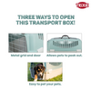 Trixie Capri 3 Open Top Carrier for Dogs and Cats (light grey/sage) Both-Bedding, Mats & Travel Supplies Trixie
