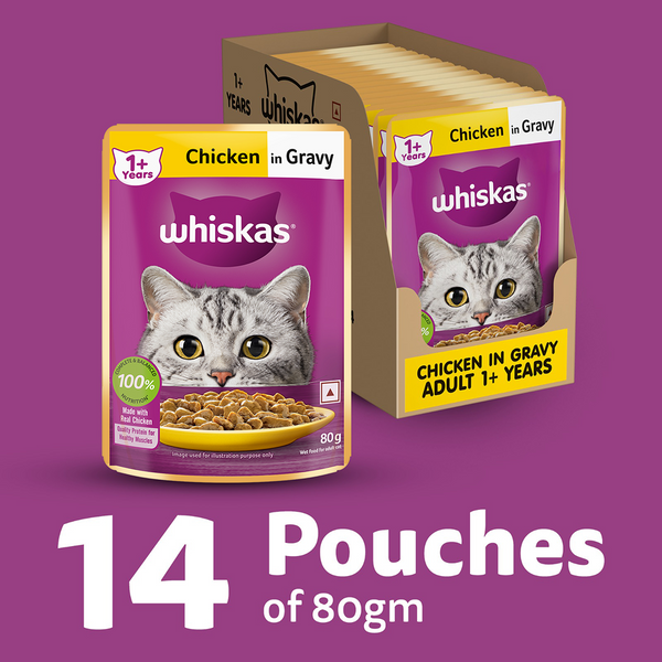 Whiskas Chicken in Gravy Adult Cat Wet Food