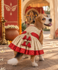 Pawgy Pets Pujo Dress for Dogs (Red & White) Dogs-Clothing & Accessories Pawgypets Dropship XXS