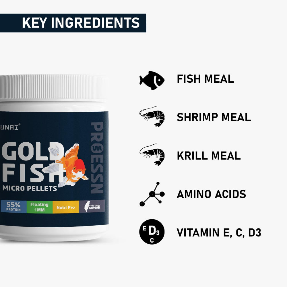 Tunai Protein Rich Premium Gold Fish Dry Food Fish Tunai