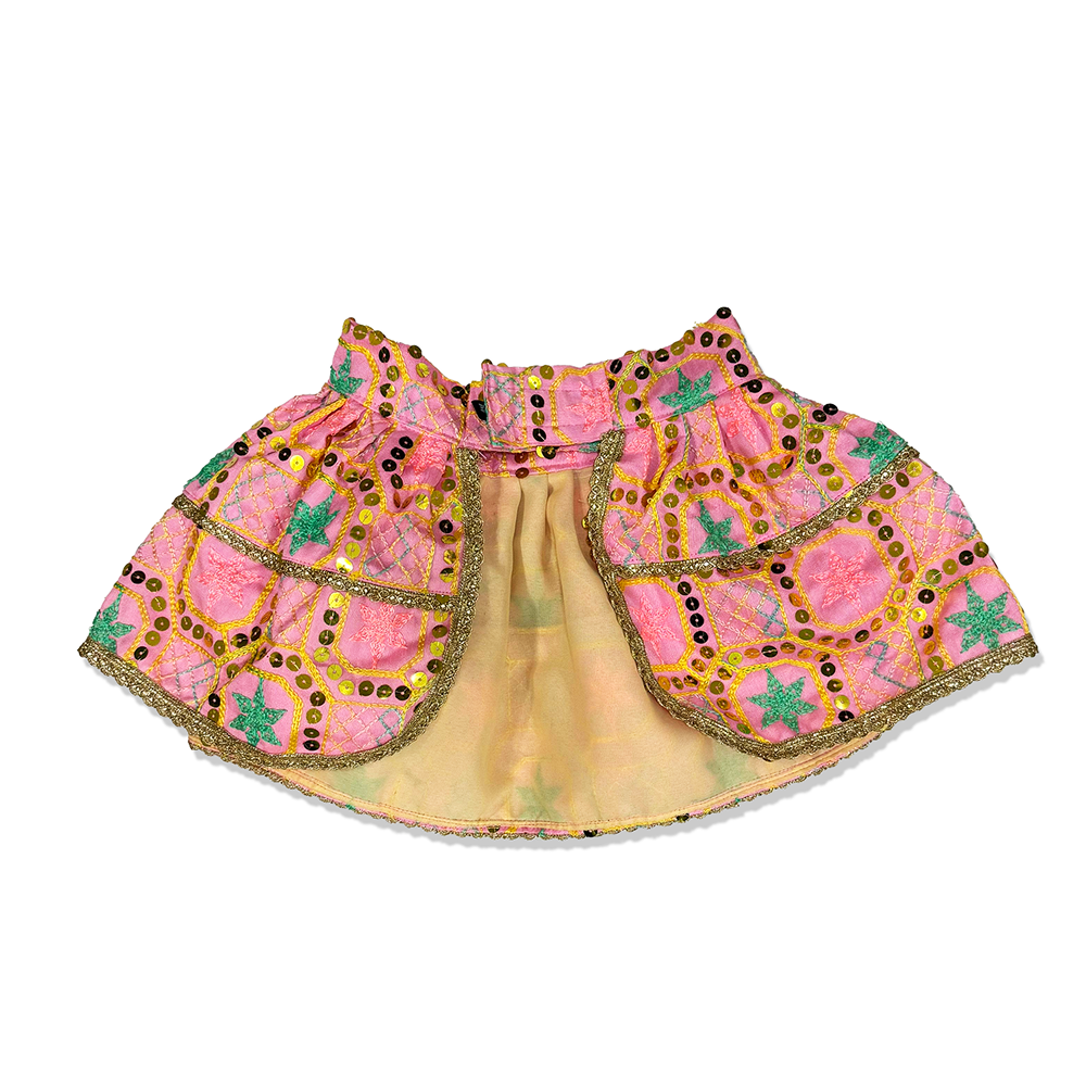 Pawsindia Traditional Desi Diva Lehenga Choli Set for Cats (Pink) Cats-Clothing & Accessories Pawsindia Dropship