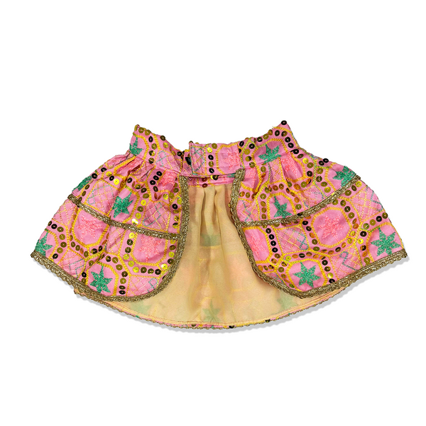 Pawsindia Traditional Desi Diva Lehenga Choli Set for Cats (Pink)
