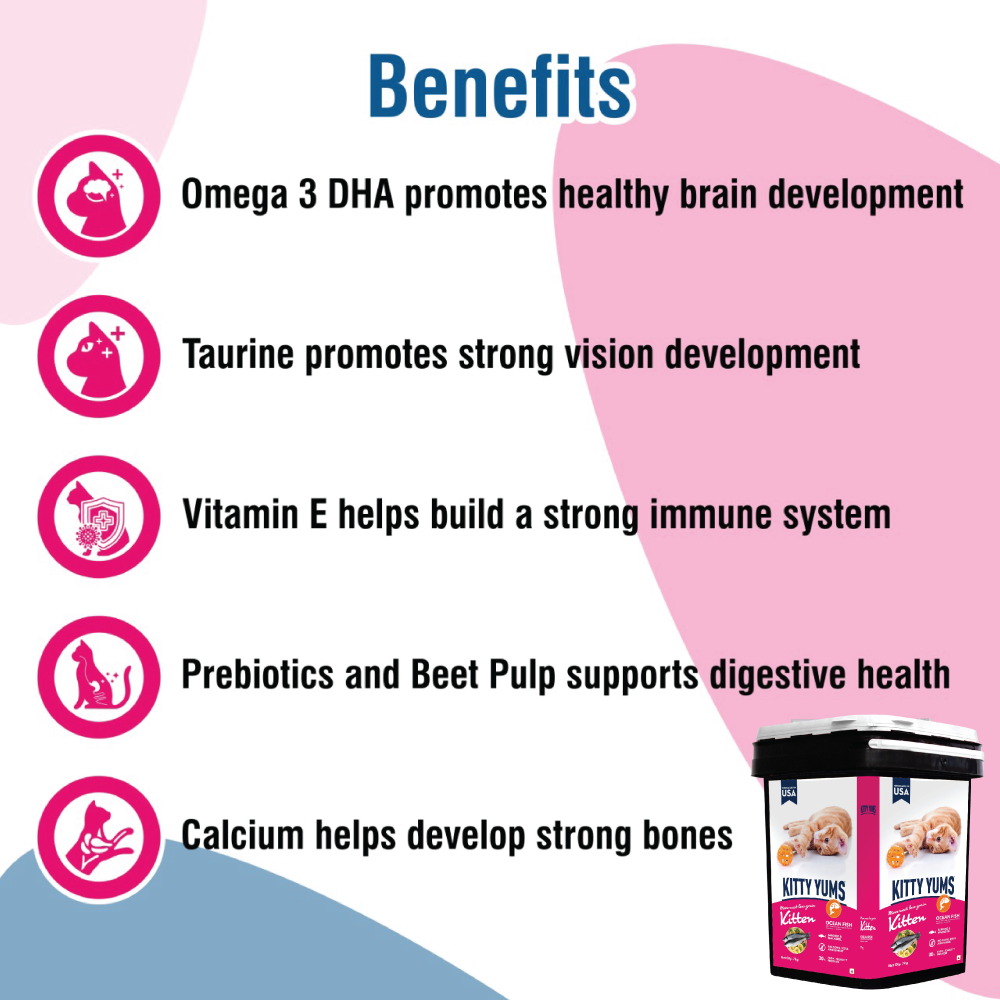 Kitty Yums Ocean Fish Kitten Dry Food, Me O Creamy Chicken Liver Cats Treats Combo Exclusive Combo Exclusive Combo