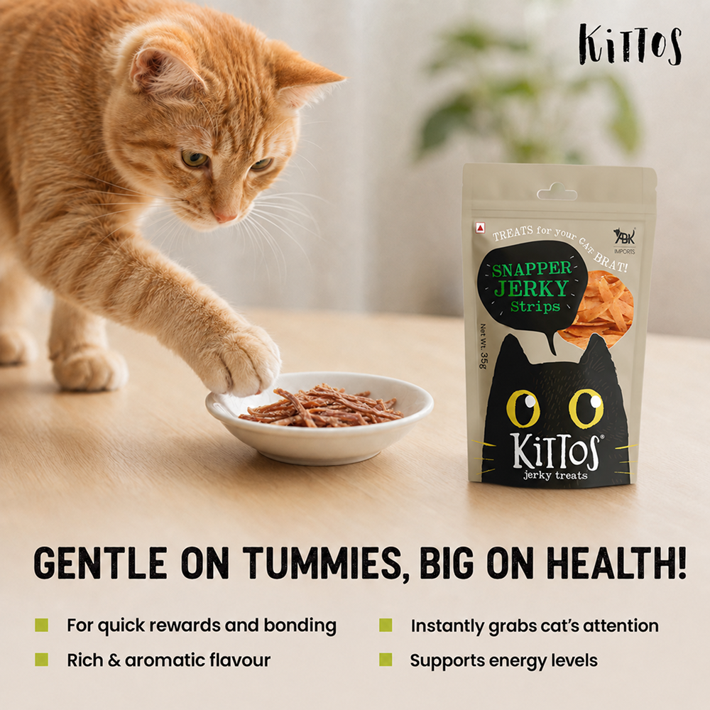Kittos Purr Fect Snapper Jerky Strips Cat Treats Cats-Treats & Others Kittos