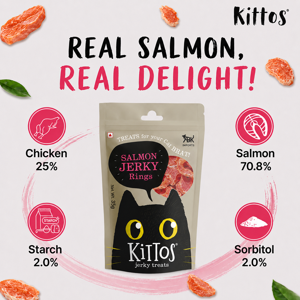 Kittos Purr Fect Salmon Rings Cat Treats Cats-Treats & Others Kittos