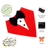 Dogobow Tuxedo Bandana for Dogs (Red) (Get a Bow Free) Dogs-Clothing & Accessories Dogobow Dropship