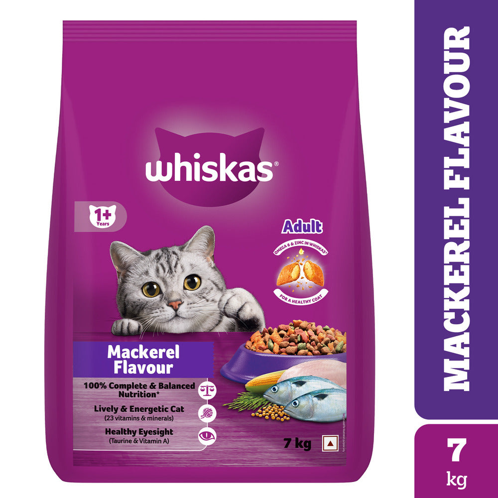 Whiskas Adult Cat Food Combo |Mackerel Dry & Chicken in Gravy Wet Cats- Dry food Whiskas