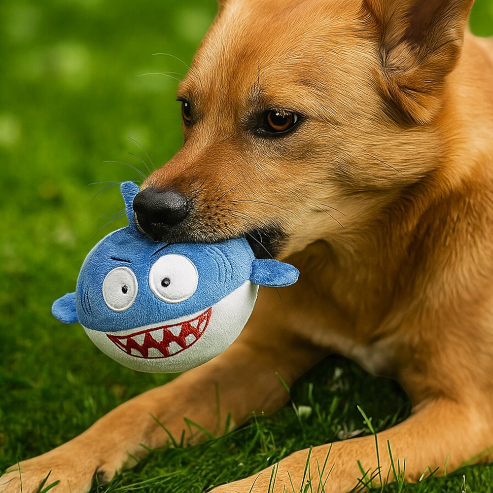Talking Dog Club 3 in 1 Pop a Shark Bouncy Chew Toy for Dogs (Blue) Dogs-Toys Talking Dog Club Dropship