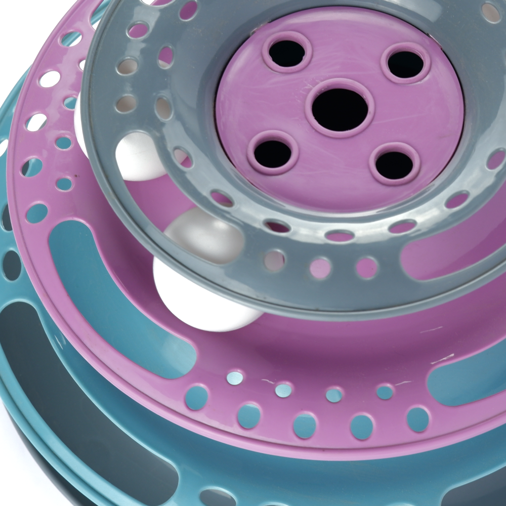 Trixie Circle Tower Catch the Balls Interactive Toy for Cats (Grey/Pink/Blue) Cats-Toys Trixie