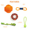 Kibbo Non Toxic and Durable Rope Chew Toy for Dogs and Cats (Pack of 5) Both-Toys Kibbo