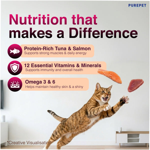 Purepet Tuna and Salmon Adult Cat Dry Food