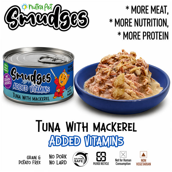 Smudges Tuna Flakes with Mackerel in Soft Jelly Adult Cat Wet Food