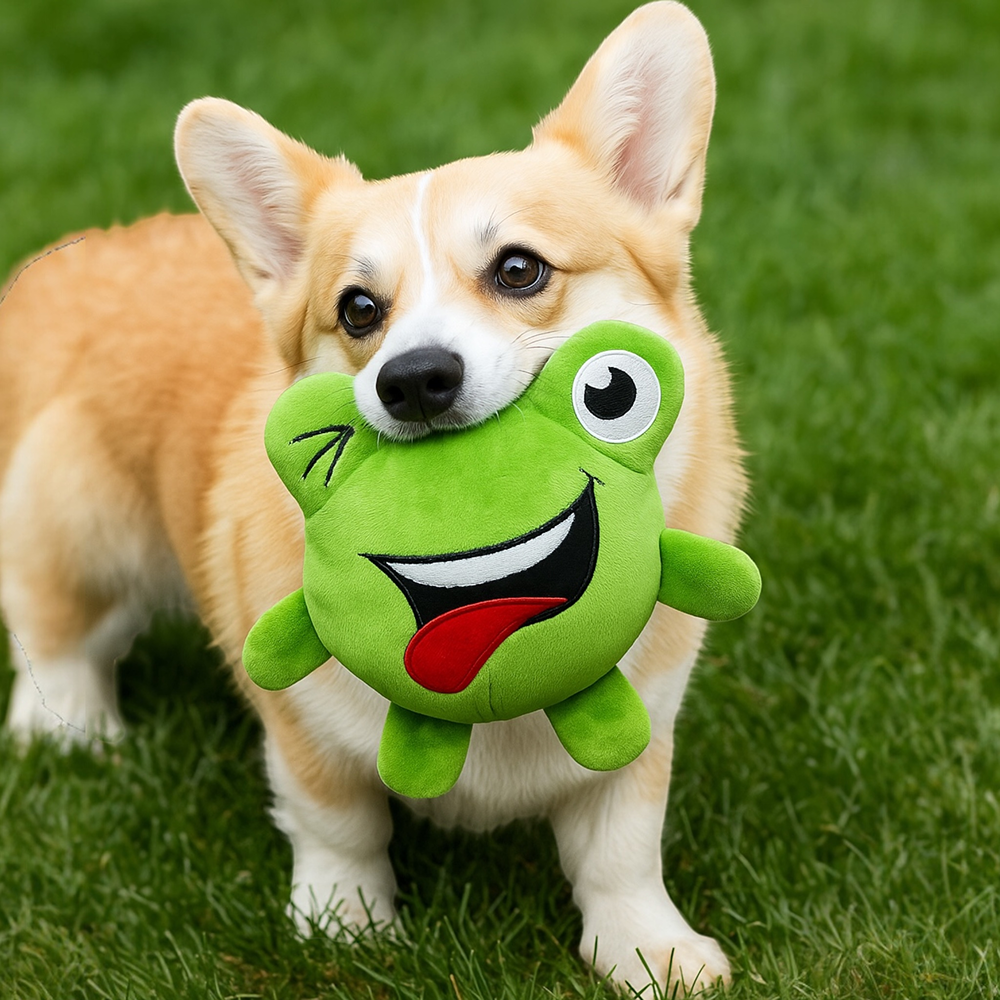 Talking Dog Club 3 in 1 Pop a Frog Bouncy Chew Toy for Dogs (Green) Dogs-Toys Talking Dog Club Dropship