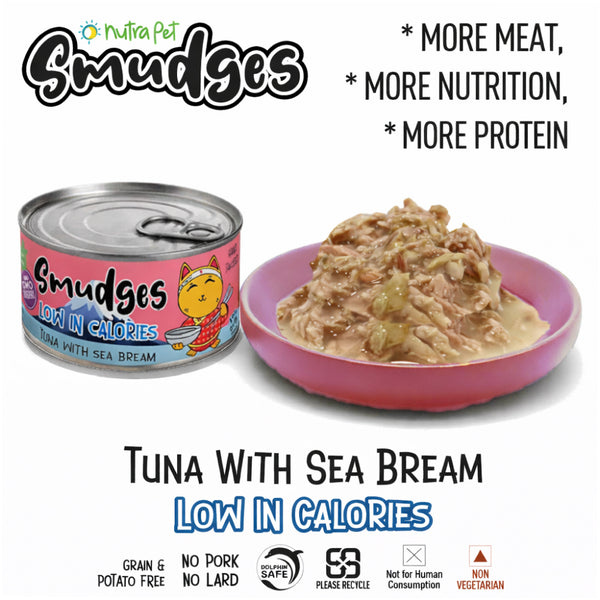 Smudges Tuna Flakes with Sea Bream in Soft Jelly Adult Cat Wet Food